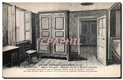 Cartes postales Guerre Franco Allemande Bazeilles Maison Bourgerie Chamie dite de la derniere cartouche Militari