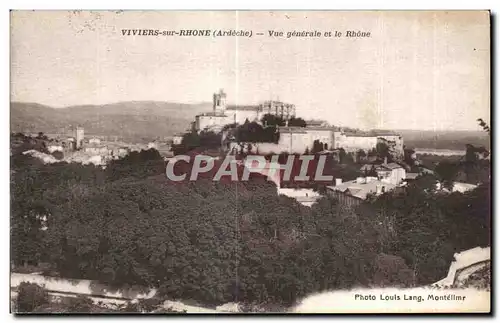 Cartes postales Viviers sur Rhone (Ardeche) Vue generale et le Rhone