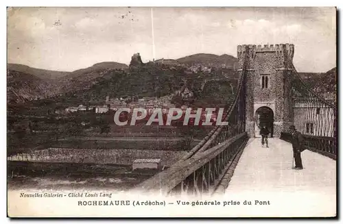 Cartes postales Rochemaure (Ardeche) Vue generale Prise du Pont