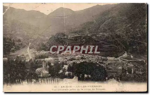 Cartes postales Ariege Ax Les Thermes Vue generale prise de la route de Sorgest