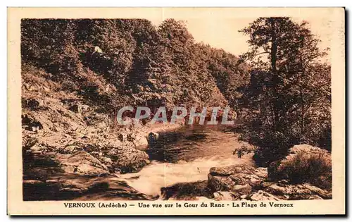 Cartes postales Vernoux (Ardeche) Une vue sur le Gour du Ranc La Plage de Vernoux