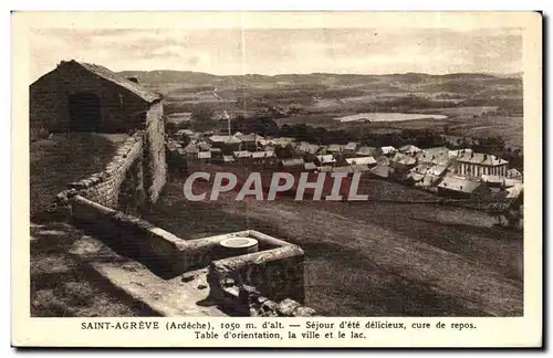 Cartes postales Saint Agreve Ardeche 1050m d alt Sejour d ete delicieux cure de repos Table d orientation la vil