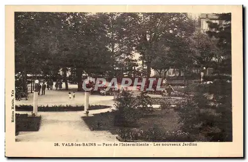 Cartes postales Vals les Bains Parc de I Intermittent Les nouveaux Jardins