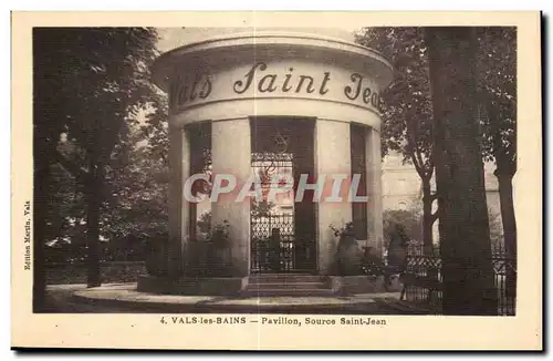 Ansichtskarte AK Vals les Bains Pavillon Source Saint Jean