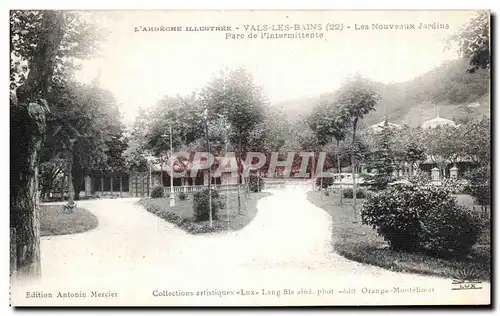 Ansichtskarte AK Vals Les Bains Les Nouveaux Jardins Parc de I Intermittente