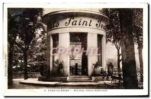 Cartes postales Vals les Bains Pavillon Source Saint Jean