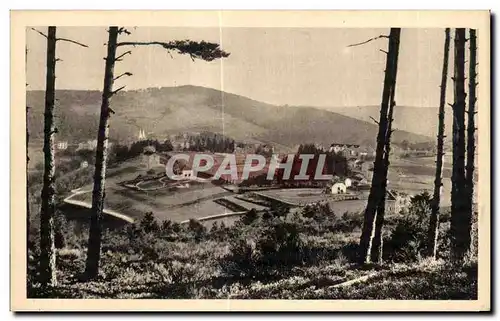 Cartes postales La Louvesc Ardeche Vue generale et Fontaine Saint Regis