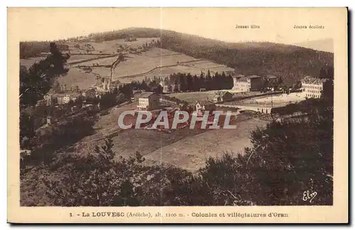 Cartes postales La Louvesc Ardeche alt 1100m Colonles et Villegiaiures d Oran Algerie