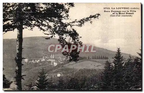 Ansichtskarte AK La Louvesc Ardeche Beau Paysage sur la Ville et le mont Besset