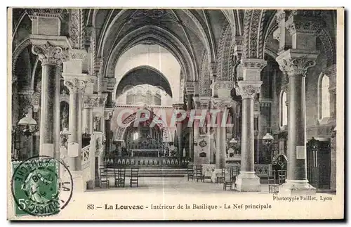 Ansichtskarte AK La Louvesc Interieur de la Basilique La Nef principale