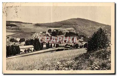 Cartes postales La Louvesc Ardeche Vue generale et Calvaire du Mont Chair