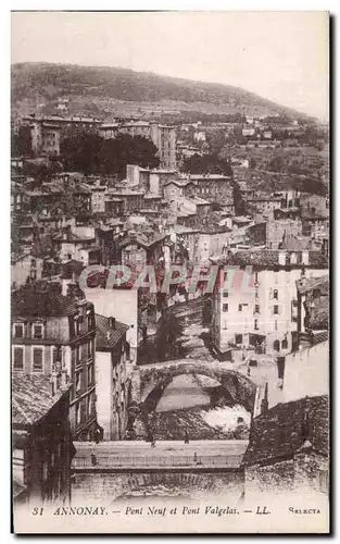 Ansichtskarte AK Annonay Pont Neuf et Pont Valgelas