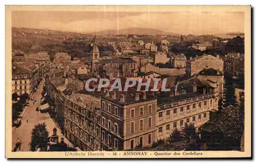 Cartes postales L Ardeche Illustree Annonay Quartier des Cordeliers