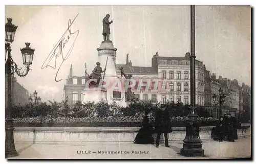 Cartes postales Lille Monument de Pasteur Policier