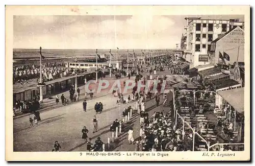 Cartes postales Malo les Bains La Plage et la Digue