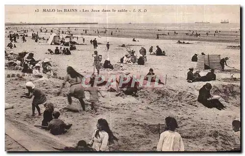 Cartes postales Malo les Bains Les Jeux dans le sable