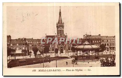 Cartes postales Malo Les Bains Place de I Eglise