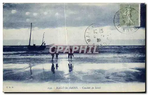 Cartes postales Malo les Bains Coucher de Soleil