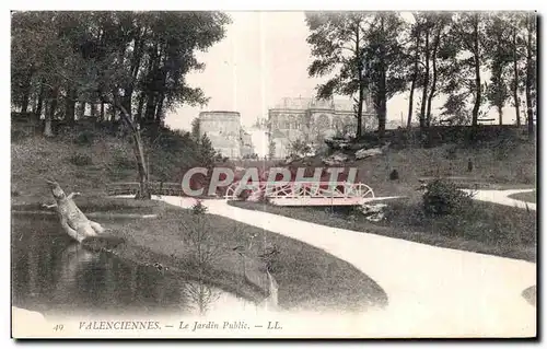 Cartes postales Valenciennes Le Jardin Public