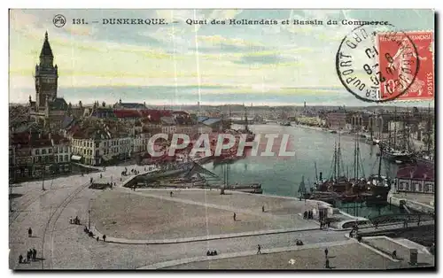 Ansichtskarte AK Dunkerque Quai des Hollandais et Bassin du Commerce