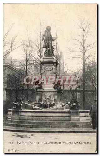 Ansichtskarte AK Valenciennes Le Monument Watteau par Carpeaux