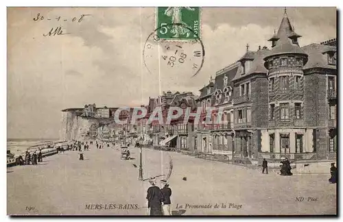 Cartes postales Mers Les Bains La Promenade de la Plage