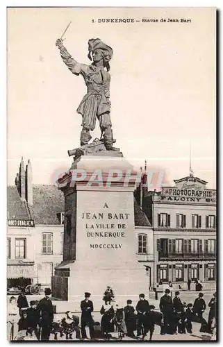 Cartes postales Dunkerque Statue de Jean Bart
