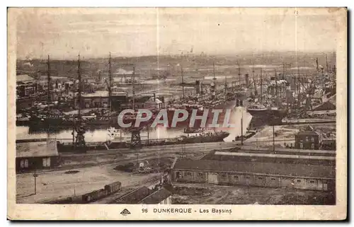 Cartes postales Dunkerque Les Bassins Bateaux