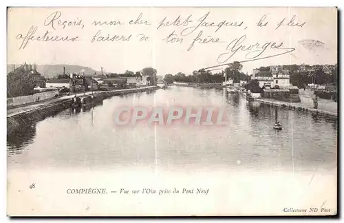 Cartes postales Compiegne Vue sur l Oise prise du Pont Neuf