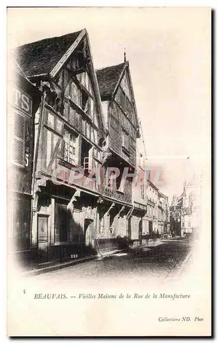 Cartes postales Beauvais Vieilles Maisons de la Rue de la Manufacture