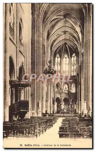 Ansichtskarte AK Senlis (Oise) Interieur de la Cathedrale