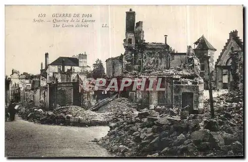 Ansichtskarte AK Guerre De Senlis Quartier de la Licorne The Licorn district Militaria