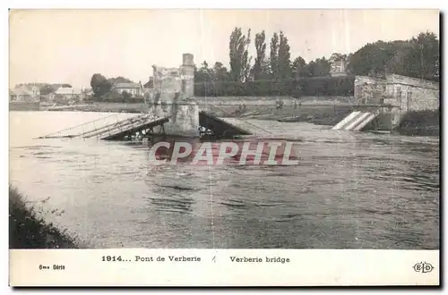 Cartes postales Pont de Verberie Verberie bridge Militaria