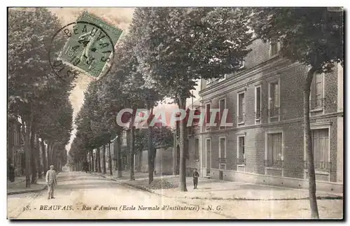 Cartes postales Beauvais Rue d Amiens Ecole normale d institutrices