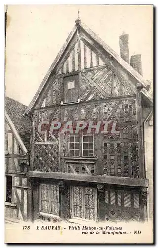 Cartes postales Beauvais Vieille Maison au Faiences rue de la Manufacture