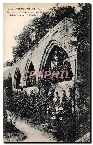 Ansichtskarte AK Crepy En Valois Ruines de I Eglise Sainte Agathe detruite apres la Revilution
