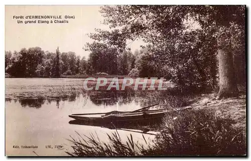 Ansichtskarte AK Foret d Ermenonville (Oise) Un grand Etang a Chaalis