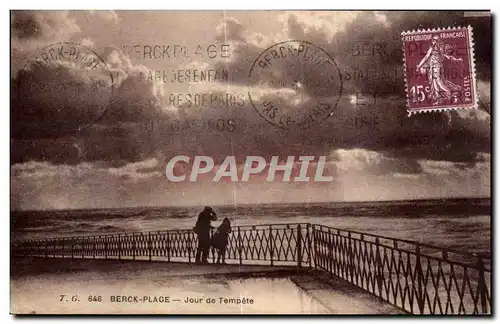 Cartes postales Berck Plage Jour de Tempete