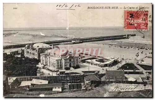 Ansichtskarte AK Boulogne Sur Mer Le Casino et les Jetees