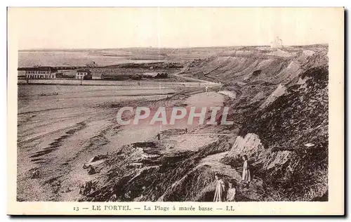 Cartes postales Le Portel La Plage a maree basse