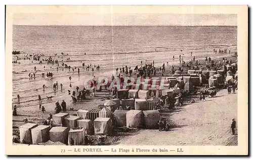 Cartes postales Le Portel La Plage a l heure du bain