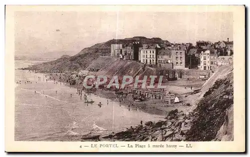 Cartes postales Le Portel La Plage a maree haute