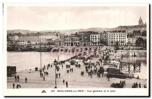 Cartes postales Boulogne sur Mer Vue generale et le Pont