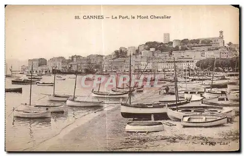 Cartes postales Cannes Le Port le Mont Chevalier