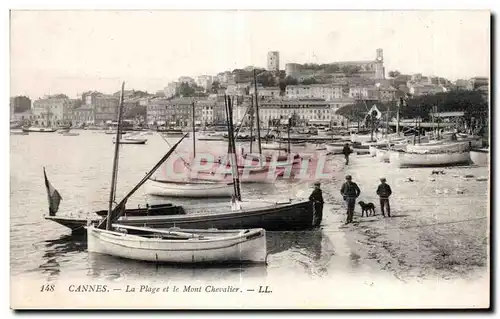 Cartes postales Cannes La Plage et le Mont Chevalier