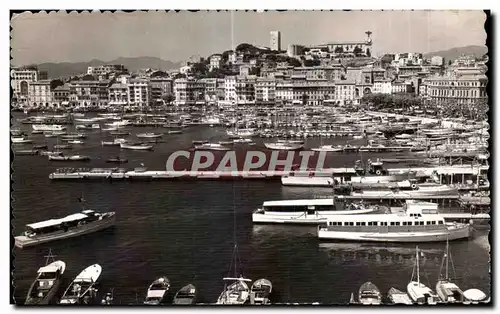 Cartes postales La Cote D Azur Cannes Le port et le Suquet vus du Casino municipal