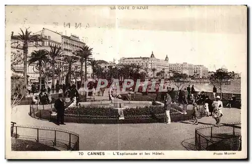 Ansichtskarte AK Cannes L Esplanade et les Hotels