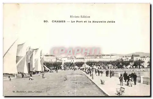 Cartes postales Riviera Edition Cannes Le Port et la Nouvelle Jetee Bateaux