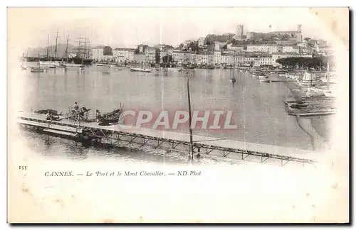 Cartes postales Cannes Le Port et le Mont Chevalier