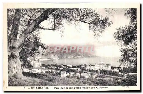 Cartes postales Beaulieu Vue Generale Prise Entre les Oliviers